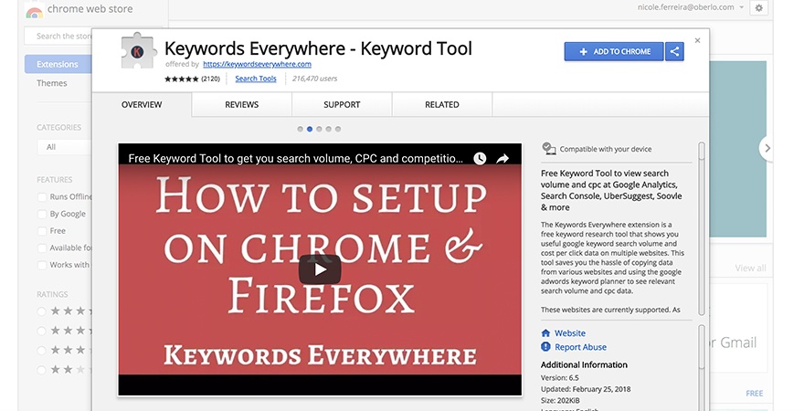 Anahtar Kelimeler Everywhere - SEO Anahtar Kelime Aracı